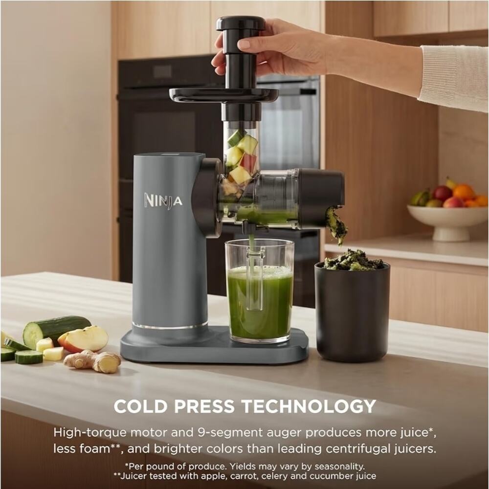 Ninja NeverClog Cold Press Juicer, Slow Masticating, XL 24 oz. Jug, 150W, JC151 - Picture 3 of 8